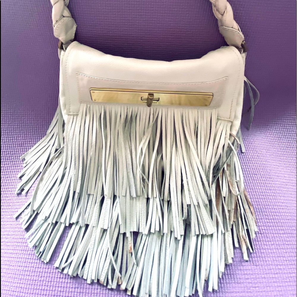 Carina Duek New Leather Fringe purse from Brazil